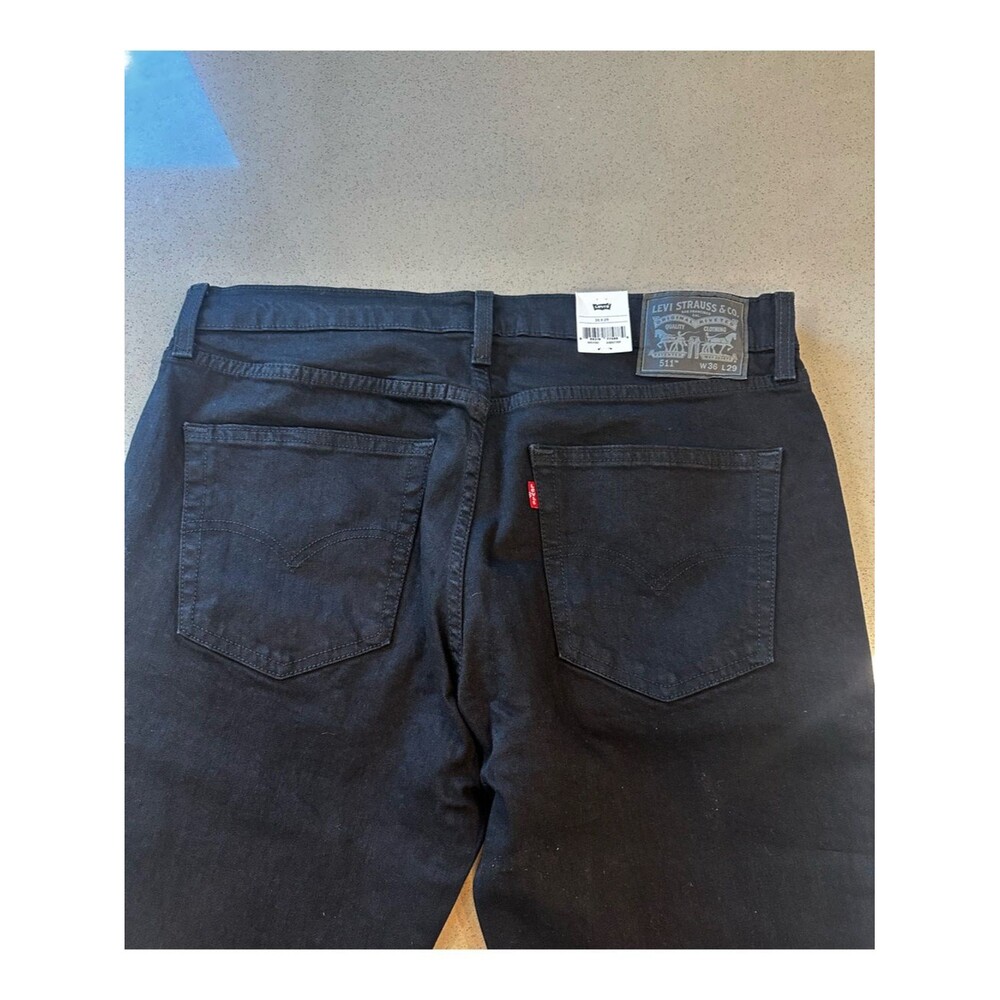 Brand New with Tags! Levi's 511 Slim Men's Black Color Jeans 36x29 - Picture 4 of 9